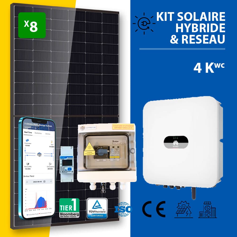 Kit Huawei 4kWc • DMEGC 500 • 4KTL-L1 •