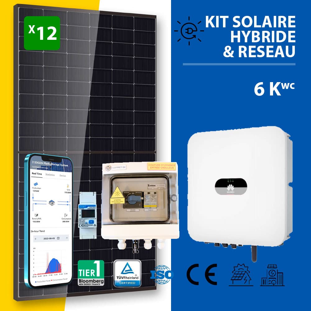 Kit Huawei 6kWc • DMEGC 500 • 6KTL-L1 •