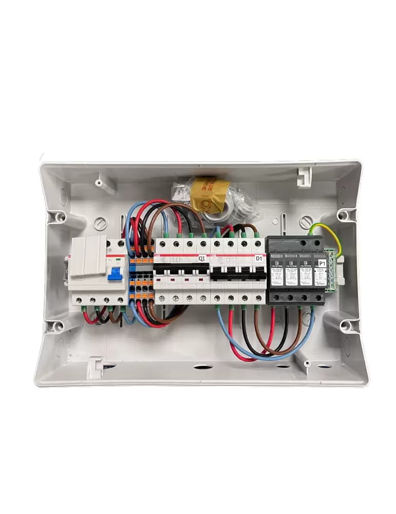 Eutelec – Coffret de protection AC 9/12kW 20A avec parafoudre T2 – triphasé